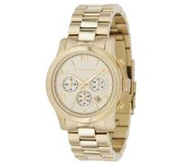 NEW MICHAEL KORS RUNWAY GOLD TONE+CHRONOGRAPH DIAL+DATE MIDSIZED WATCH MK5055
