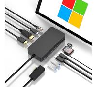 New Microsoft Surface Dock Triple Displays 4K@60Hz with Power Supply, HDMI+USB C+DP Surface Pro Docking Station for Microsoft Surface Pro 11/10/9/8/X/7/6/5/4/3,Surface Laptop 7/6/5/4/3/2/1, Book Go