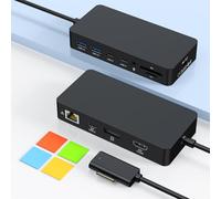 New Microsoft Surface Dock Triple Displays 4K HDMI+DP+Thunderbolt 4, 12 in 1 Surface Pro Docking Station with 120W Power Adapter for Surface Pro 11/10/9/8/X/7/6/5/4/3, Surface Laptop, Surface Book Go