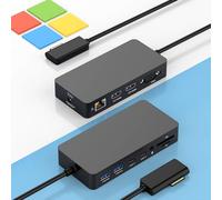 New Microsoft Surface Dock Triple Displays Dual HDMI+VGA with Power Adapter,12 in 1 Surface Docking Station for Microsoft Surface Pro 12/11/10/9/8/X/7/6/5/4/3,Surface Laptop 7/6/5/4/3/2/1,Book Go