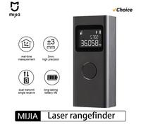 New MIJIA Smart Laser Rangefinder Real Time Distance Meter LCD Display Laser Range Finder Tape Measure Work With Mi Home APP Black