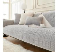 New Milk Velvet Soft Sofa Cover 1 2 3 Seater, Universal Couch Covers Non-Slip Corner Sofa Cover L Shape Sofa Slipcovers Furniture Protector for Living Room(Light Grey, 1PC 90*180cm Cushion Cover)