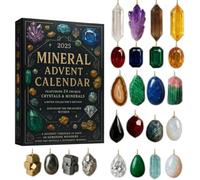 New Mineral Advent Calendar, Limited Collector's Edition with 24 Unique Crystals & Minerals, Gemstone Wonder Journey Christmas Countdown Calendar for Geology Enthusiasts & Gift Seekers