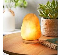 New Mini Himalayan Salt Lamp - 100% Natural Pink Rock Salt with Soothing Warm LED Light - USB Powered Air Purifier for Home, Office, or Bedroom - Rock Design for Calming Ambience A-135
