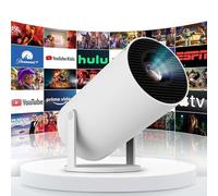 New Mini Projector 4K 1080P Support, Portable WiFi 6 Bluetooth Smart Device with Android 11, 200 ANSI, Auto Keystone, 180° Rotatable, Projector for Bedroom & Outdoor Movie Entertainment