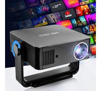 【NEW】Mini Projector with WiFi and Bluetooth, Netflix, YouTube, Screen mirroring and more. Auto Focus & Keystone, Native 1080P, 300 ANSI Lumen, Indoor/Outdoor Home Movie Projector by IOLIEO