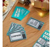 New Mini Say What You See Card Game - Fun Catchphrase Picture Puzzle Game for Family & Friends, Quick-Fire Party Quiz with 50 Cards M-42 (Say What You See)