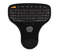 New Mini USB MultiMedia Keyboard,2.4G USB Wireless Keyboard Trackball Wireless Keyboard Controller and Mouse Combo with Touchpad for TV Computer