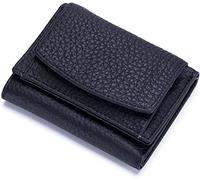 New Mini Wallet for Women,Unisex Anti-Credit Card Fraud Folding Wallet Trifold Leather Pocket Purse,Women's Short Wallet,RFID Blocking Card Holder Coins Organizer Purse (Black)