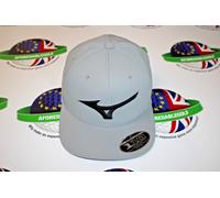New Mizuno Tour Flat Snapback Adjustable Golf Cap Light Grey OSFA