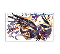 New Mlikemat Playmat Digimon DTCG Mat Impmon Beelzemon TCG CCG OCG Trading Card Game Mat with Zones + Free Bag (ZD002-477-SM)