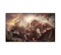 New Mlikemat Playmat Exodia VS 3 Gods Duel TCG CCG Trading Card Play Mat without Zones + Free Bag (ZD039-184-K-No Zones)