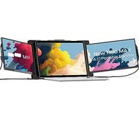 New Mobile Pixels Trio Max Portable Monitor, 14.1" Triple Monitors for 15''-17.3'' Laptops (Built-in Kickstand), USB A/Type-C FHD Laptop Screen Monitor(Optional Magnets), Windows/Android/macOS/Switch