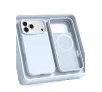 New model 1pc Minimalist Liquid Silicone Magnetic Wireless Charger Case Compatible With IPhone 17 Air 16 14 13 12 15 Pro Max Plus With Velvet Camera Protection Blue