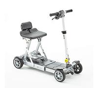 New Model Motion Healthcare mLite Folding Electric Mobility Scooter with Removeable Battery- Total Weight17.8 Kg - Operated - Extendable Floor Pan -On and Off Board Charging - Grey