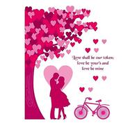 New Modern Art Beautiful Love Couple Under a Tree Large Wall Sticker Size-50cm*70cm
