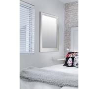 New Modern Bright White layered Wall Mirror 3ft6X2ft6 1060X756mm MirrorOutlet White 1 Pack