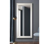 New Modern Bright White layered Wall Mirror 5ft6X2ft6 1672mmX756mm MirrorOutlet White 1 Pack