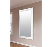 New Modern Bright White layered Wall Mirror 5ft6X3ft6 1672mmX1060mm MirrorOutlet White 1 Pack