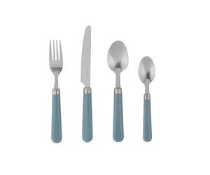 New Modern Stylish Design16 Piece Cutlery Set Stainless Steel Tableware Collection, Dishwasher Safe and Durable Flatware for Everyday Dining & Special Occasions Gift Giving-M72 (Ashley Blue)