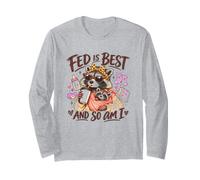 New Mom Fed is Best So Am I Funny Raccoon Feral Mom Long Sleeve T-Shirt