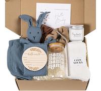 New Mom Gifts & Baby Shower Gifts for Boys, 7-Piece New Mom Gift Basket After Birth, Pregnancy Gifts for First-Time Moms, Expecting Mom - New Mom Care Package After Baby, Postpartum Gifts for Mom