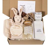 New Mom Gifts & Baby Shower Gifts for Girls Boys, 9-Piece New Mom Gift Basket After Birth, Pregnancy Gifts for First-Time Moms, Expecting Mom - New Mom Care Package After Baby, Postpartum Gifts