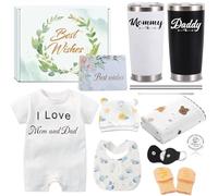 New Mom Gifts for Women, 12PCS Baby Shower Gifts, Top Pregnancy Gifts for New Parents Gender Reveal Gifts with 20oz Insulated Tumblers for First Time Moms, Expecting Parents to Be, Newborn Baby Gifts