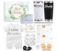 New Mom Gifts for Women, 12PCS Baby Shower Gifts, Top Pregnancy Gifts for New Parents Gender Reveal Gifts with 20oz Insulated Tumblers for First Time Moms, Expecting Parents to Be, Newborn Baby Gifts