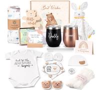 New Mom Gifts for Women, Top Pregnancy Gifts with Mom and Dad Tumbler Set for First Time Moms, Expecing Parents to Be, Gender Reveal, Baby Shower, Best Baby Gifts for Boys Girls Neutral