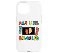 New Mom Level Unlocked Gamer Mom Pregnancy Announcement Case for iPhone 15