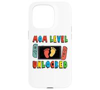 New Mom Level Unlocked Gamer Mom Pregnancy Announcement Case for iPhone 15 Pro