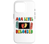 New Mom Level Unlocked Gamer Mom Pregnancy Announcement Case for iPhone 16 Pro
