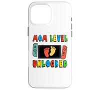 New Mom Level Unlocked Gamer Mom Pregnancy Announcement Case for iPhone 16 Pro Max