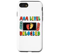 New Mom Level Unlocked Gamer Mom Pregnancy Announcement Case for iPhone SE (2020) / 7/8