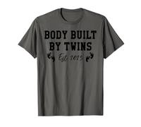 New Mom of Twins T Shirt,Eating for Two,Body Built By Twins T-Shirt