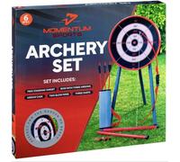 New||Momentum Sports Archery Set with Bow, 3 Arrows, Freestanding Target, Arrow Case, 2 Blowpipes and 3 Darts, Ages 6+||
