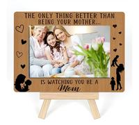 New Mommy Gifts, Picture Frame Gift For Daughter, Better Than Being Your Mother Is Watching You Be A Mom Photo Frame, Mothers Day Gift, Daughter Gift From Mom, Tabletop Picture Frames With Easel (A06)