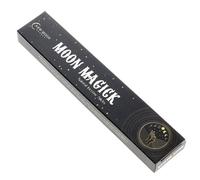 New Moon Aromas Moon Magick Natural Incense Sticks - 3 x 15g Packs with JRose Wooden Burner - Herbal & Essential Oil Blend - Calming Scent for Meditation, Moon Rituals & Relaxation
