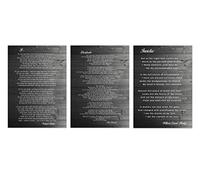 New Moon Canvas 3 x Motivational Poems Rudyard Kipling If, Max Ehrmann Desiderata, Invictus William Ernest Henley Wall Art Picture Print Home Prints For Picture Frames (4 x A3-420x 297mm)