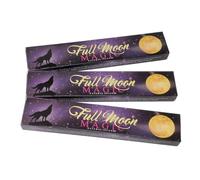 New Moon Incense Sticks - Full Moon Magic, 3 Pack Set with JRose Incense Burner | Natural Fragrance for Meditation & Relaxation