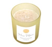 New Moon Wild Orange Manifestation Jar Candle with Clear Quartz. Gothic Gift.
