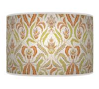 New Morris Inspired Lampshade Rustic Orange Green Ceiling Light Drum Lamp Shade Floor Table or Ceiling Pendant Light Shade dz118 (45cm(18")