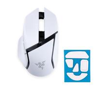 New Mouse Case Top Case Mouse Shell Mouse Housing with Mice Feet Sticker Replacement for Razer Basilisk V3 Wired Gaming Mouse (White)