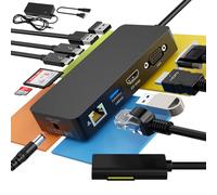 New MS Surface Pro Docking Station Triple Display with 4K@60Hz HDMI+VGA, 11 in 1 Surface Dock 2 with Power Adapter for Microsoft Surface Pro 11/10/9/X/8/7/6/5/4/3,Surface Laptop 7-1, Surface Go/Book