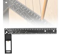 New Multi Angle Measuring Ruler - High Quality Professional Measuring Tool, Universal Combination Angle, 45/90 Degree Multifunctional Right Angle Ruler, Accurate Measuring and Drawing (A)