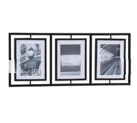 New Multi Aperture Metal Photo Frame, Allows You to Display Multiple Photographs, Includes Hooks for Hanging, Showcase your Cherished Memories, Elevate your Home's Decor - Black / 24.5cm