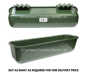 NEW Multi Purpose Long 42 Litre Plastic Hook On Trough - Feed Water Bucket
