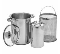 NEW Multifunctional Pot with Basket & Ham Maker Stainless Steel 313515 P&P UK