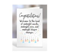 New mum card, funny, joke, gifts, present, Welcome to the land of midnight snacks, midnight cries, and midnight diaper changes, A5-235_70